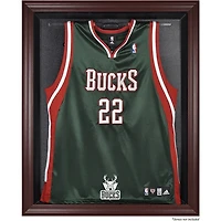 Milwaukee Bucks (2006-2014) Mahogany Framed Team Logo Jersey Display Case