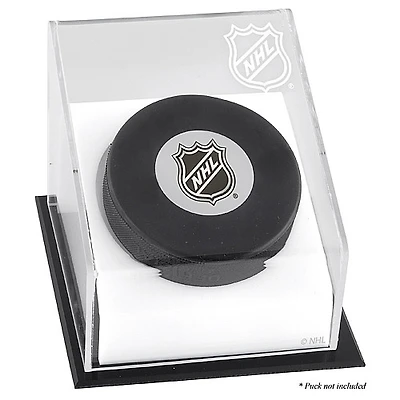 NHL Shield Puck Deluxe Logo Display Case
