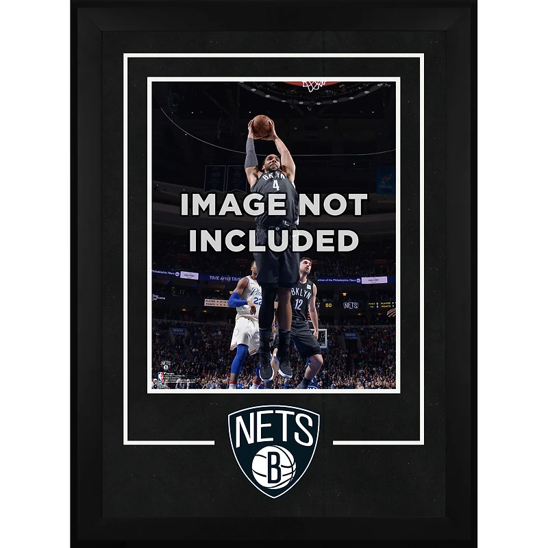 Brooklyn Nets 16" x 20" Deluxe Vertical Frame with Team Logo
