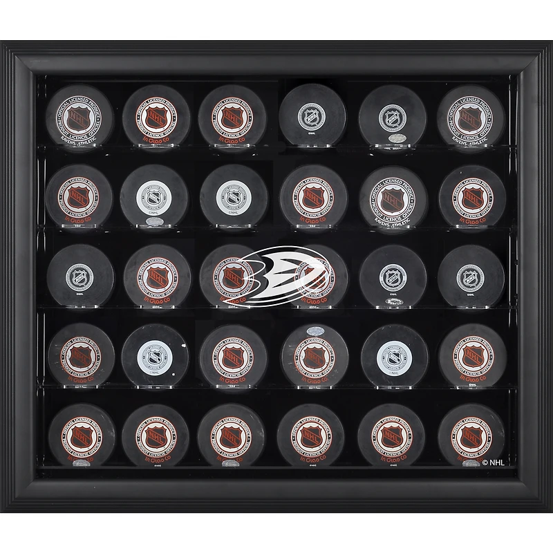 Anaheim Ducks 30-Puck Black Display Case