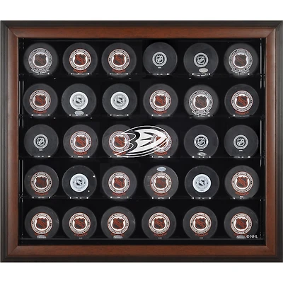 Anaheim Ducks 30-Puck Brown Display Case
