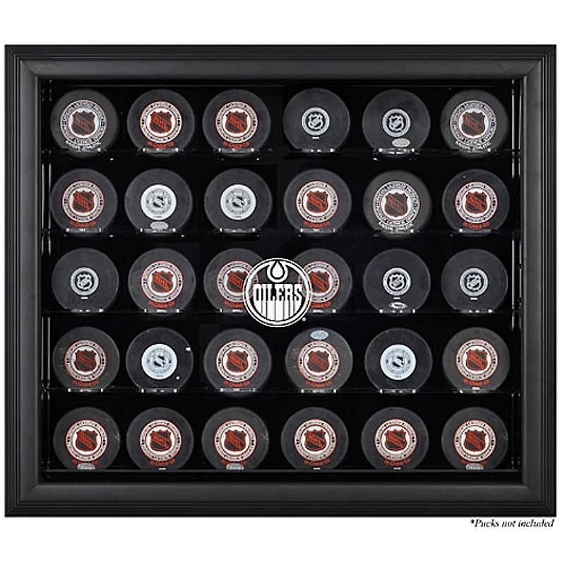 Edmonton Oilers 30-Puck Black Display Case