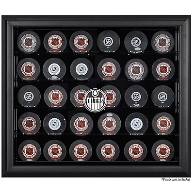 Edmonton Oilers 30-Puck Black Display Case