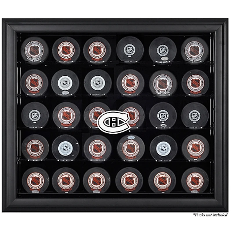 Montreal Canadiens 30-Puck Black Display Case
