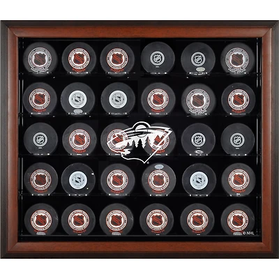 Minnesota Wild 30-Puck Brown Display Case