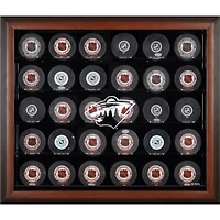 Minnesota Wild 30-Puck Brown Display Case