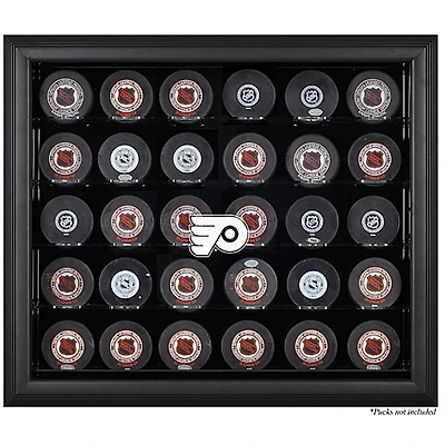 Philadelphia Flyers 30-Puck Black Display Case