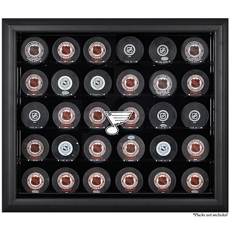 St. Louis Blues 30-Puck Black Display Case