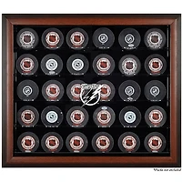 Tampa Bay Lightning 30-Puck Brown Display Case