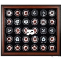 Philadelphia Flyers 30-Puck Brown Display Case