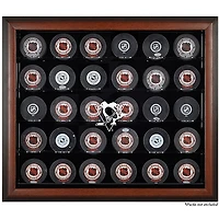 Pittsburgh Penguins 30-Puck Brown Display Case