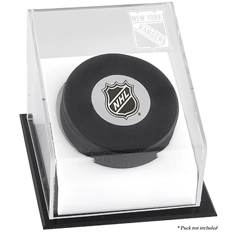 New York Rangers Puck Deluxe Logo Display Case