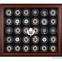 Toronto Maple Leafs (1970-2016) 30-Puck Mahogany Display Case