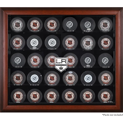 Los Angeles Kings 30-Puck Mahogany Display Case