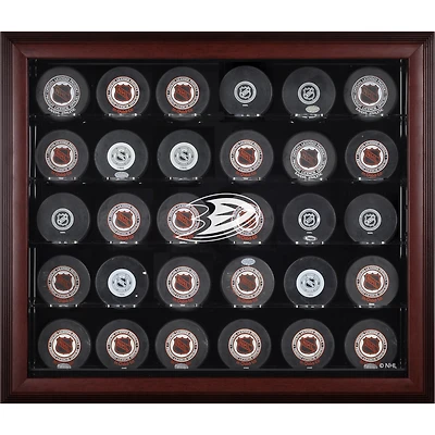 Anaheim Ducks 30-Puck Mahogany Display Case