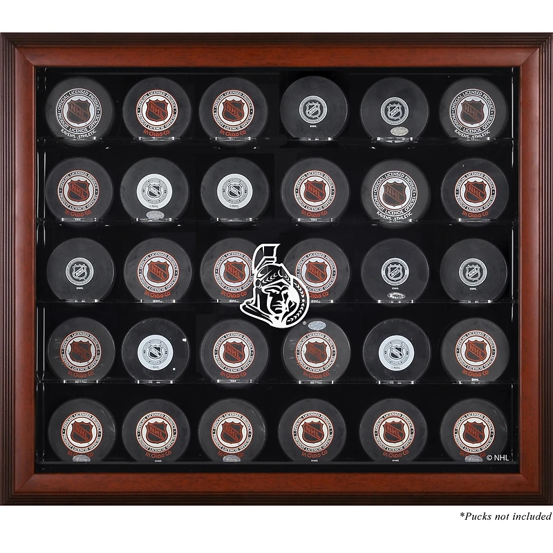 Ottawa Senators 30-Puck Mahogany Display Case