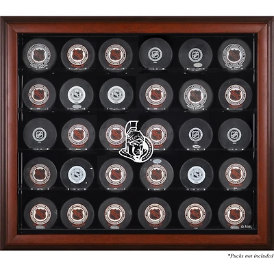 Ottawa Senators 30-Puck Mahogany Display Case