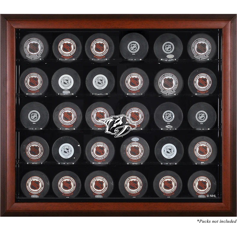 Nashville Predators 30-Puck Mahogany Display Case