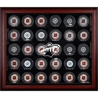 Minnesota Wild 30-Puck Mahogany Display Case