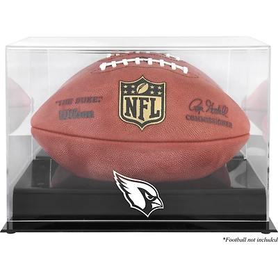Arizona Cardinals Black Base Football Logo Display Case with Mirror Back