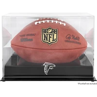 Atlanta Falcons Black Base Football Logo Display Case with Mirror Back