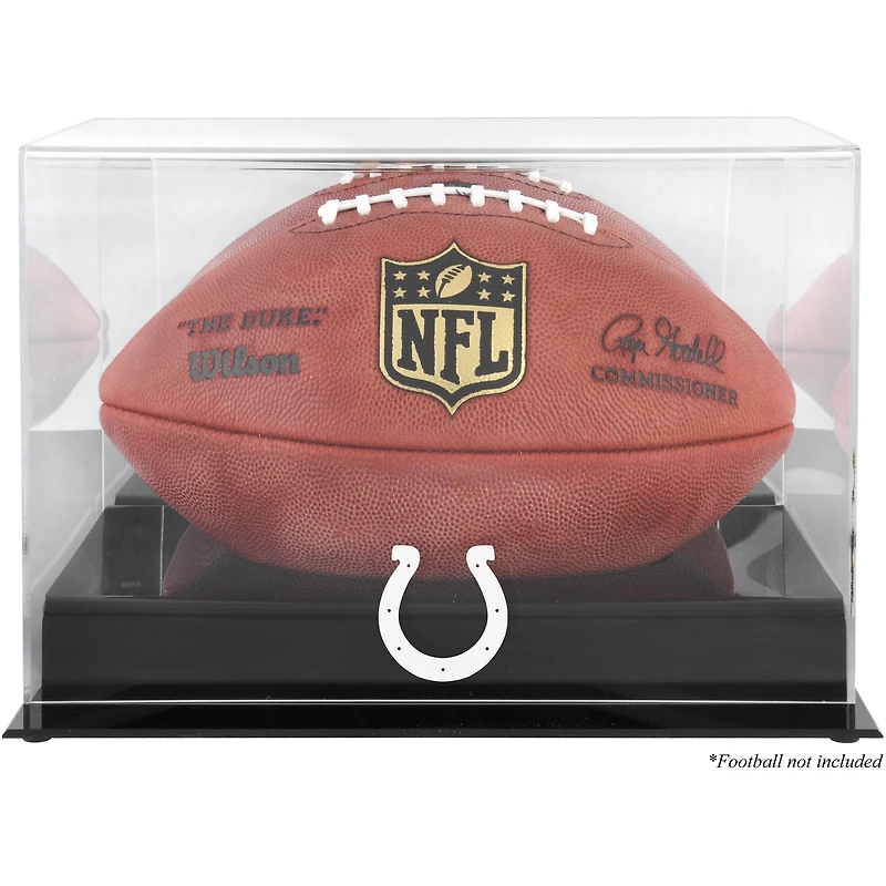 Indianapolis Colts Black Base Football Logo Display Case with Mirror Back