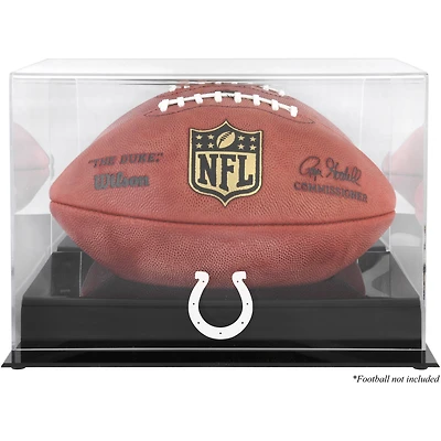 Indianapolis Colts Black Base Football Logo Display Case with Mirror Back