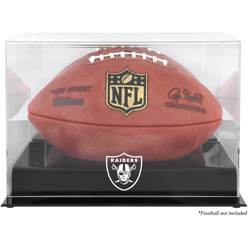 Las Vegas Raiders Black Base Football Logo Display Case with Mirror Back