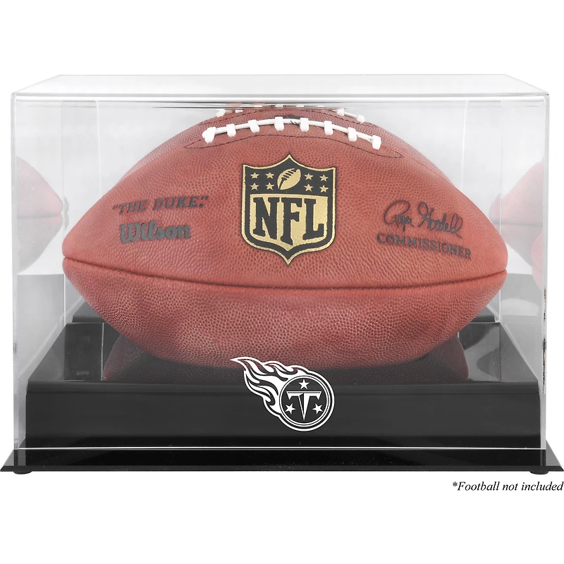 Tennessee Titans Black Base Football Logo Display Case with Mirror Back