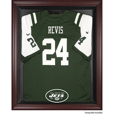 New York Jets Throwback Logo 1998 - 2018 Mahogany Frame Jersey Display Case