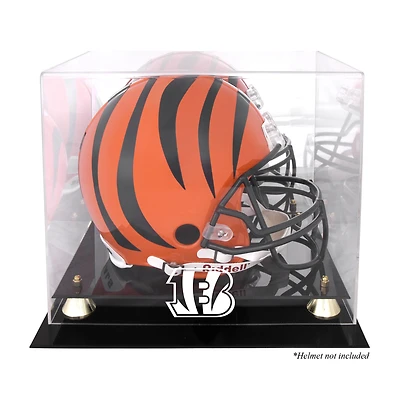 Cincinnati Bengals Golden Classic Helmet Display Case with Mirrored Back