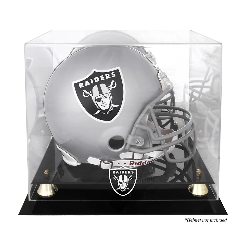 Las Vegas Raiders Golden Classic Helmet Display Case with Mirrored Back