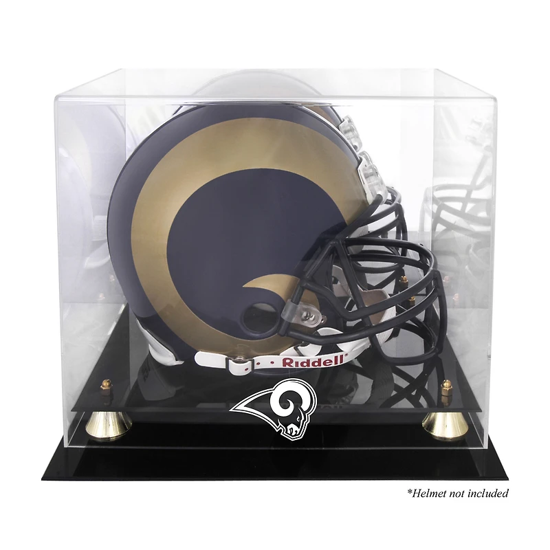 St. Louis Rams Golden Classic Helmet Display Case with Mirrored Back