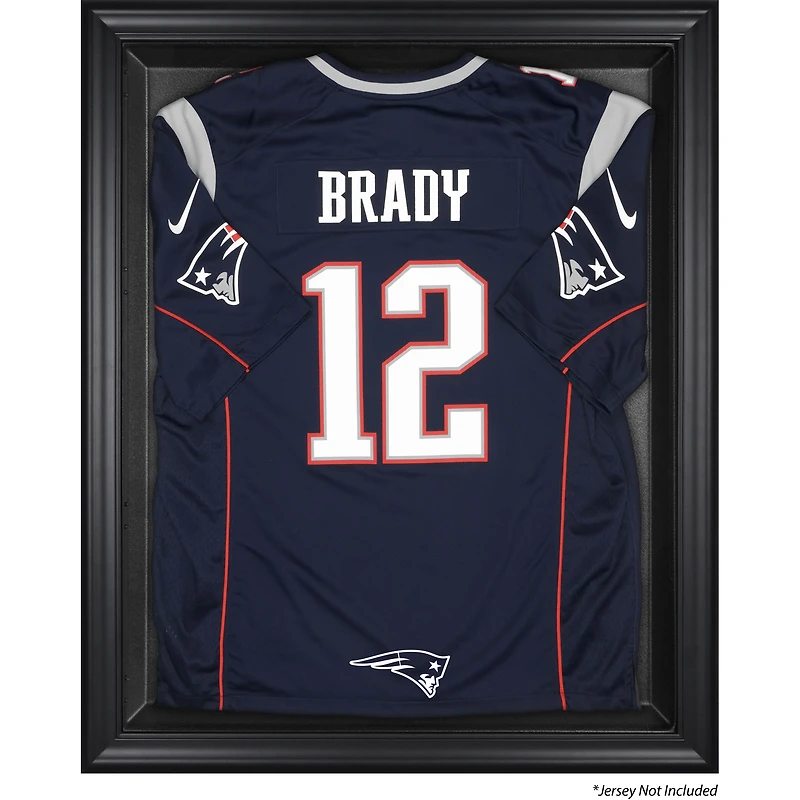 New England Patriots Black Framed Jersey Logo Display Case