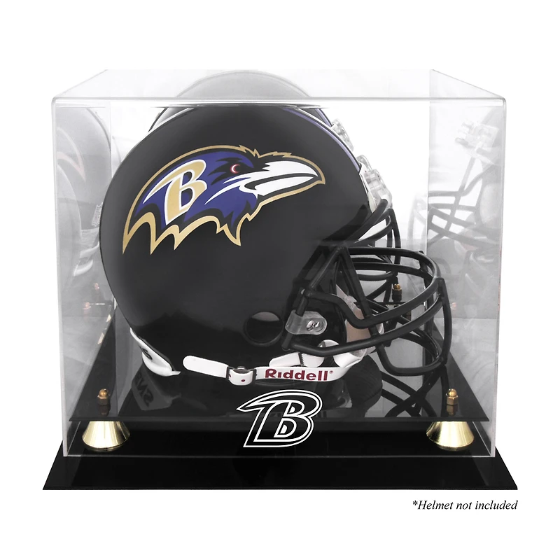 Baltimore Ravens Golden Classic Helmet Display Case with Mirrored Back