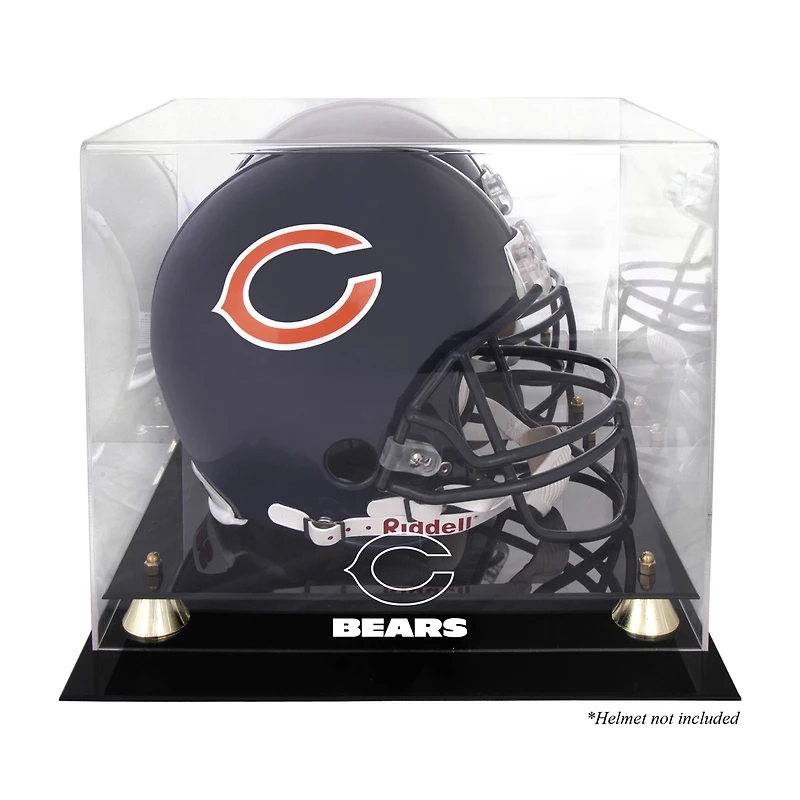 Chicago Bears Golden Classic Helmet Display Case with Mirrored Back
