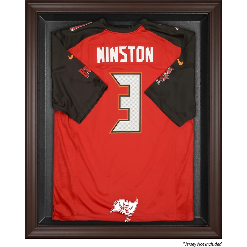 Tampa Bay Buccaneers Brown Framed Logo Jersey Display Case