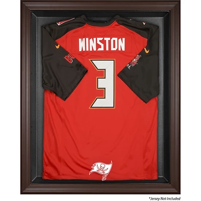 Tampa Bay Buccaneers Brown Framed Logo Jersey Display Case