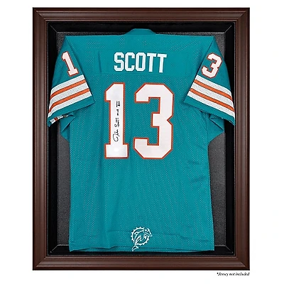 Miami Dolphins Brown Framed Logo Jersey Display Case
