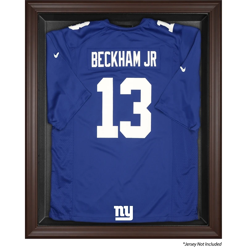 New York Giants Brown Framed Logo Jersey Display Case