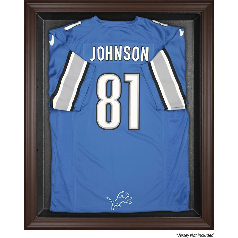 Detroit Lions Brown Framed Logo Jersey Display Case