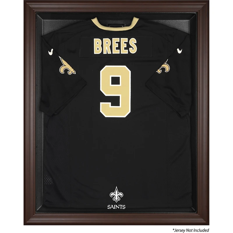 New Orleans Saints Brown Framed Logo Jersey Display Case
