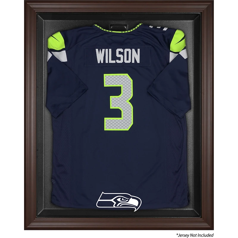 Seattle Seahawks Brown Framed Logo Jersey Display Case
