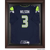 Seattle Seahawks Brown Framed Logo Jersey Display Case