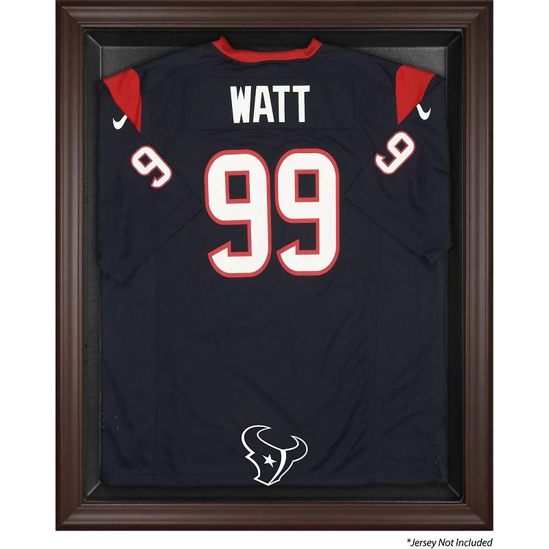 Houston Texans Brown Framed Logo Jersey Display Case