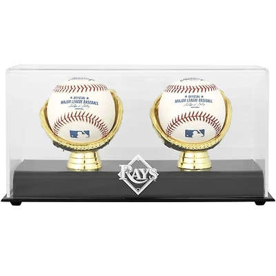 Tampa Bay Rays Gold Glove Double Baseball Logo Display Case
