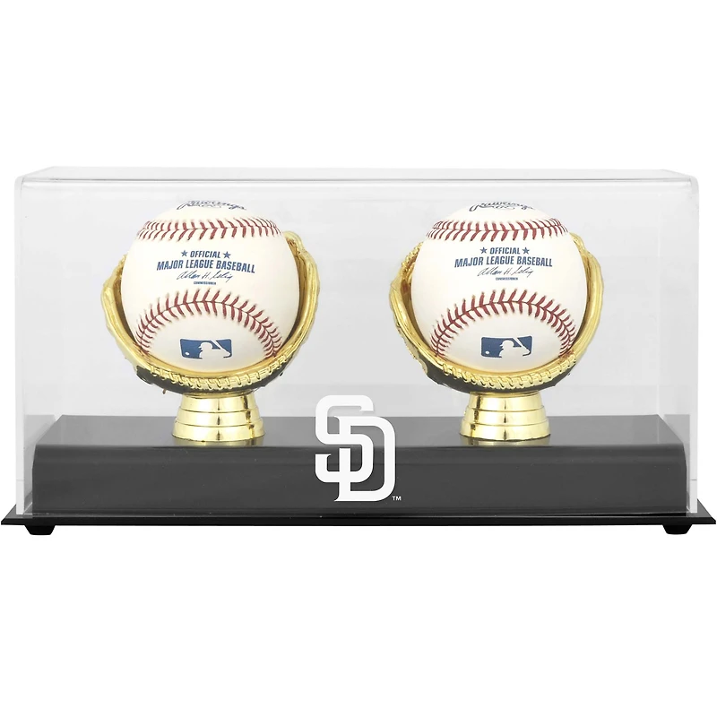 San Diego Padres Gold Glove Double Baseball Logo Display Case