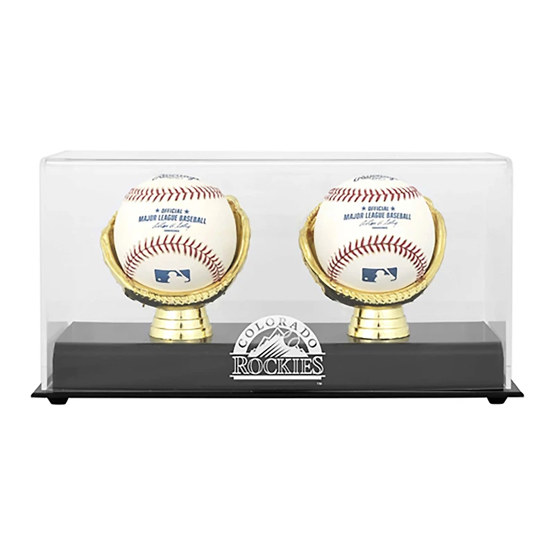 Colorado Rockies Gold Glove Double Baseball Logo Display Case