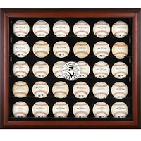 Toronto Blue Jays Logo Mahogany Framed 30-Ball Display Case