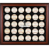 St. Louis Cardinals Logo Mahogany Framed 30-Ball Display Case